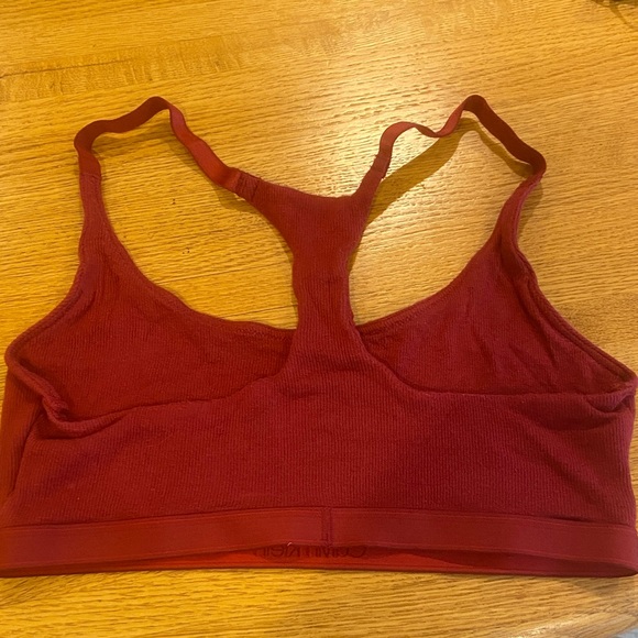Calvin Klein Racerback Deep Red Bralette Large - Picture 4 of 5